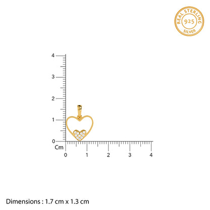 Golden Velvet Romance Pendant with Link Chain