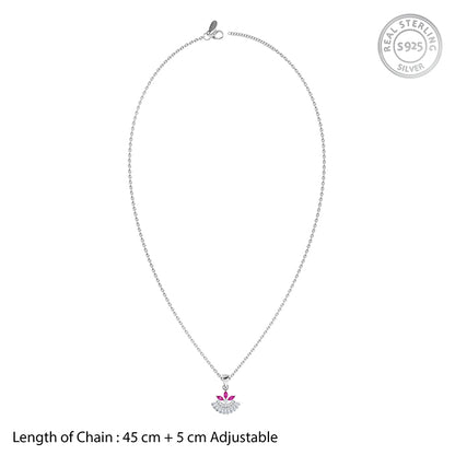 Silver Athena Spark Pendant with Link Chain