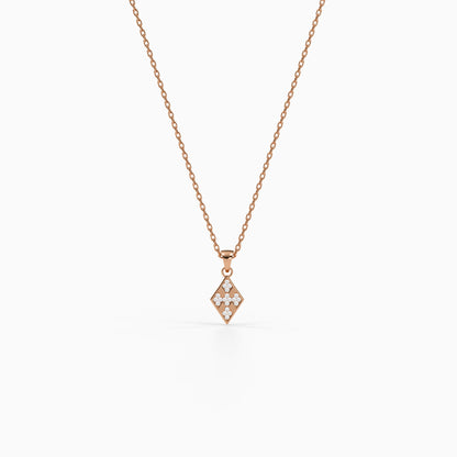 Rose Gold Noirisse Pendant with Link Chain