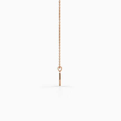 Rose Gold Noirisse Pendant with Link Chain