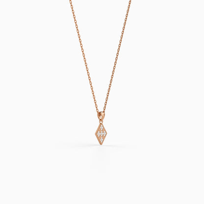 Rose Gold Noirisse Pendant with Link Chain