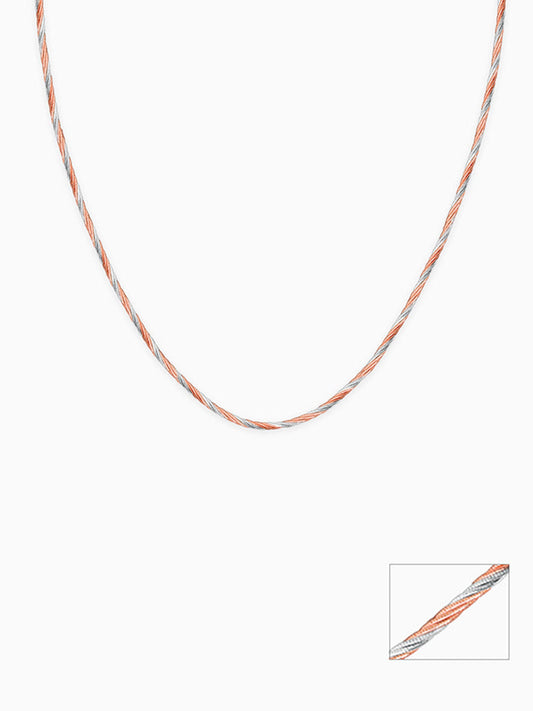Dual Tone Rope Hasli Necklace