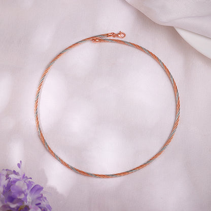 Dual Tone Rope Hasli Necklace