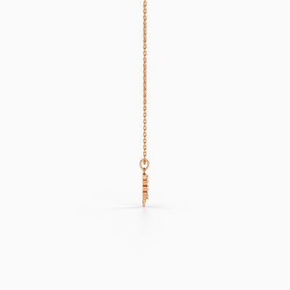 Rose Gold Marina Pendant with Link Chain
