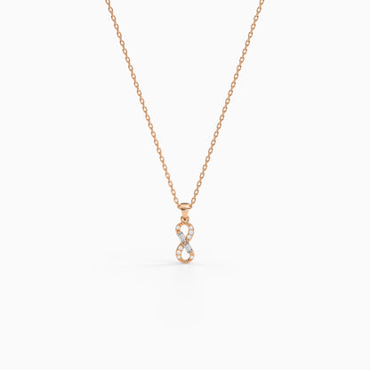 Rose Gold Cascelle Pendant with Link Chain