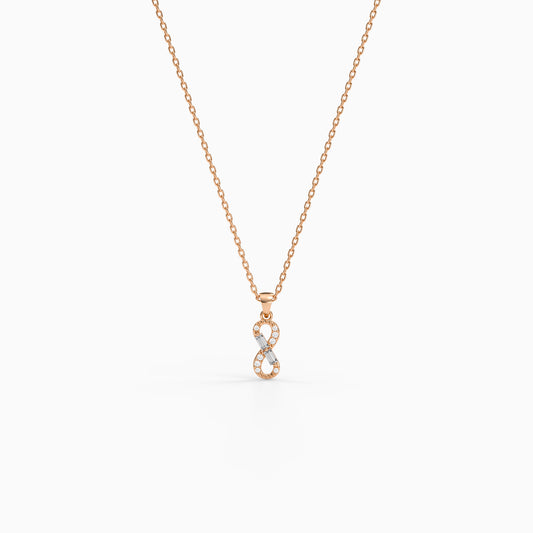 Rose Gold Cascelle Pendant with Link Chain