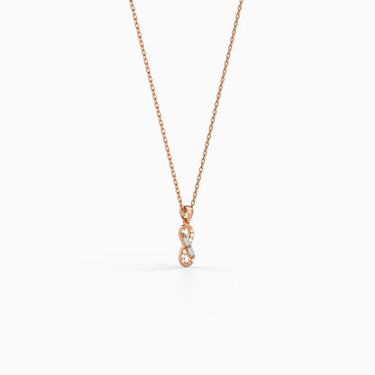 Rose Gold Cascelle Pendant with Link Chain