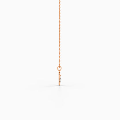Rose Gold Cascelle Pendant with Link Chain
