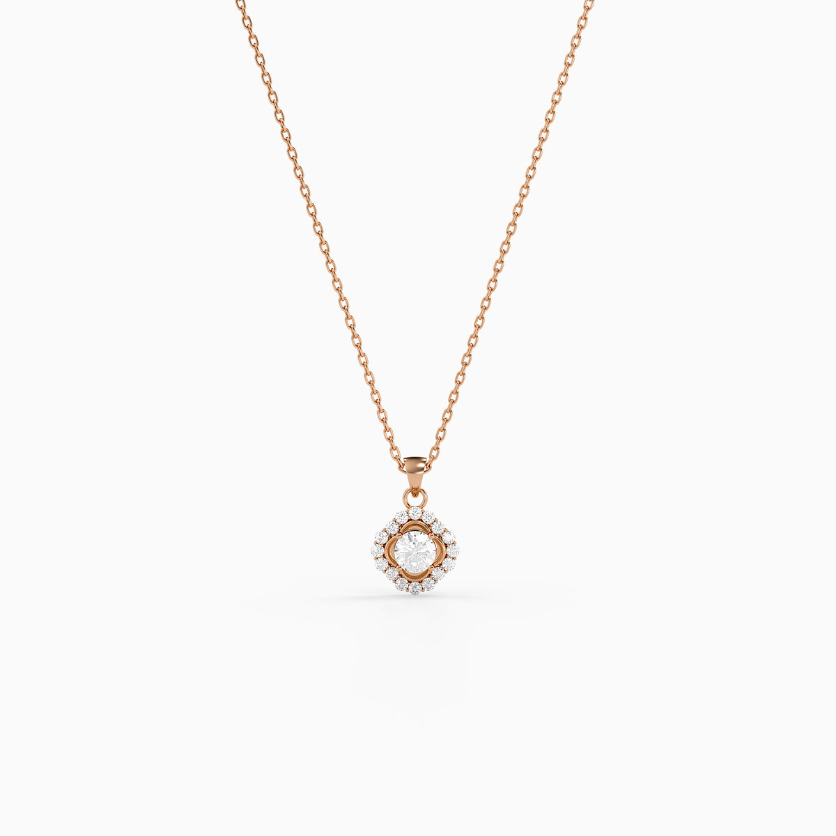 Rose Gold Lumisse Pendant with Link Chain