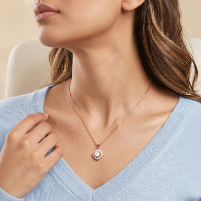 Rose Gold Lumisse Pendant with Link Chain