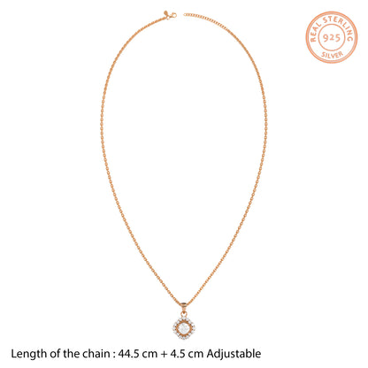 Rose Gold Lumisse Pendant with Link Chain