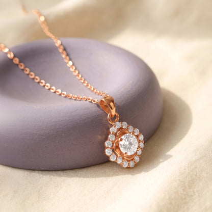 Rose Gold Lumisse Pendant with Link Chain