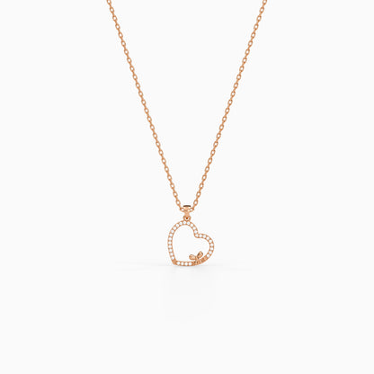 Rose Gold Evadia Pendant with Link Chain