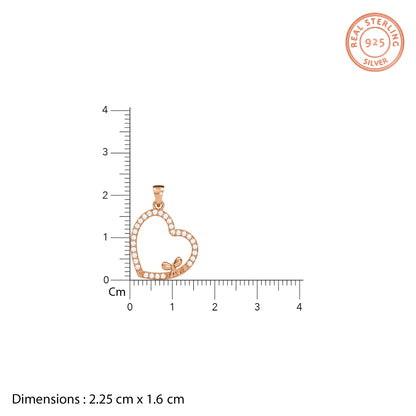 Rose Gold Evadia Pendant with Link Chain