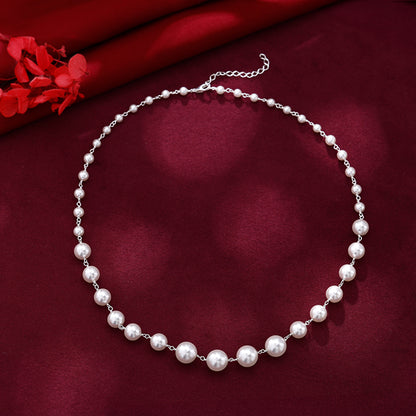 Silver White Pearl Necklace