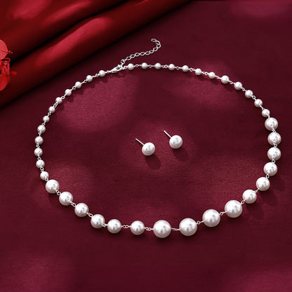 Silver White Pearl Set