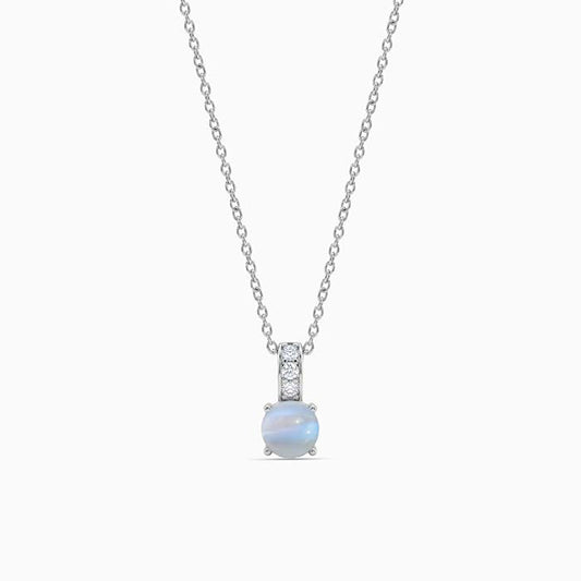 Silver Luna Gleam Pendant with Link Chain