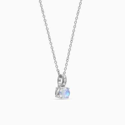 Silver Luna Gleam Pendant with Link Chain