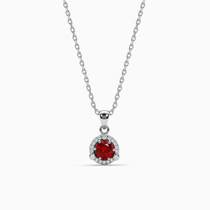 Silver Dazzling Shine Pendant With Link Chain