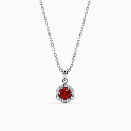 Silver Dazzling Shine Pendant With Link Chain
