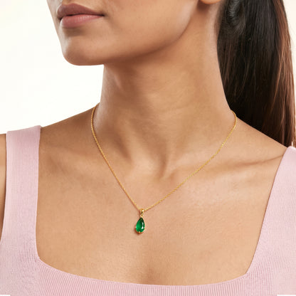 Golden Anubandh Pendant with Link Chain