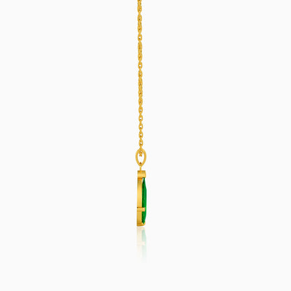 Golden Anubandh Pendant with Link Chain