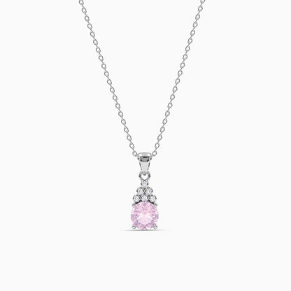 Silver Pretty Drip Pendant With Link Chain
