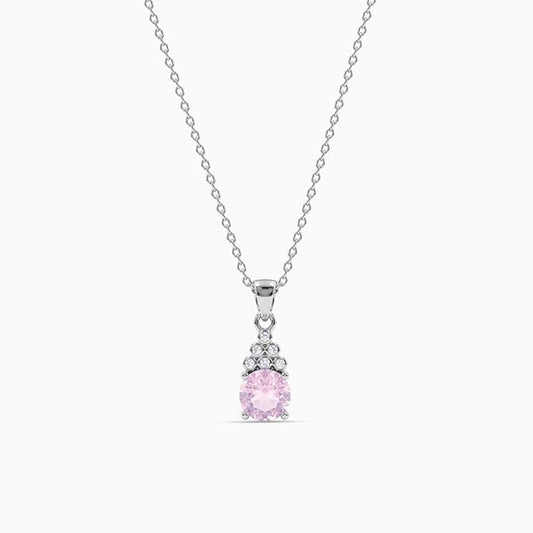Silver Pretty Drip Pendant With Link Chain