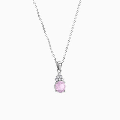 Silver Pretty Drip Pendant With Link Chain