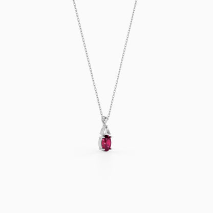 Silver Claret Pendant With Link Chain