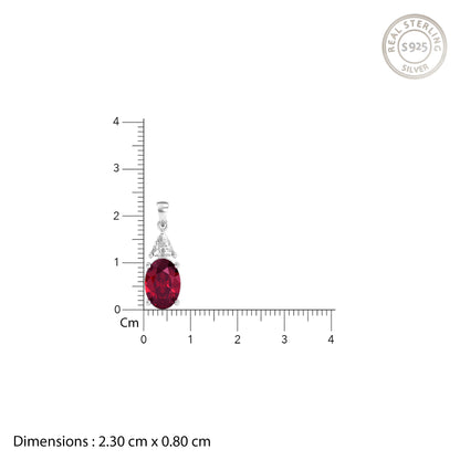 Silver Claret Pendant With Link Chain