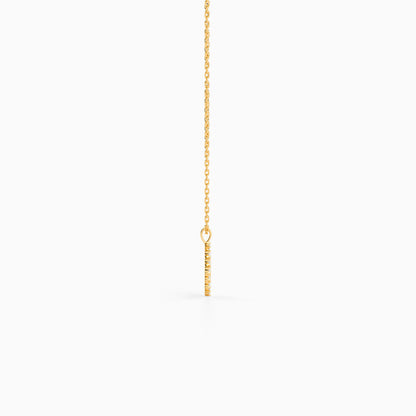 Golden Lattelle Pendant with Link Chain