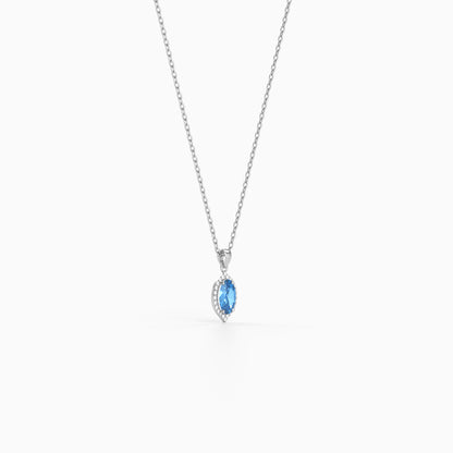 Silver Cressida Pendant with Link Chain