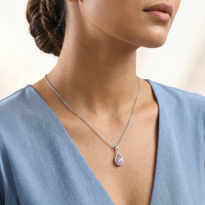 Silver Virelia Pendant with Link Chain