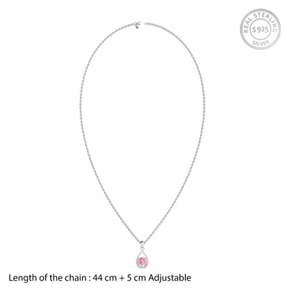 Silver Virelia Pendant with Link Chain