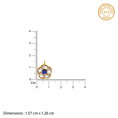 Golden Motika Pendant with Pearl Chain