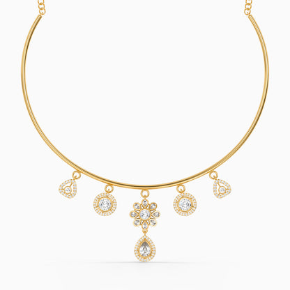 Golden Rajnigandha Choker Necklace