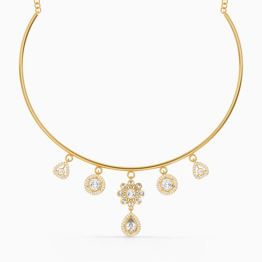 Golden Rajnigandha Choker Necklace