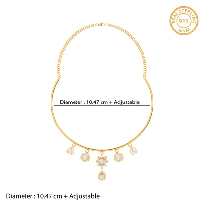 Golden Rajnigandha Choker Necklace
