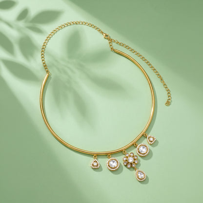 Golden Rajnigandha Choker Necklace