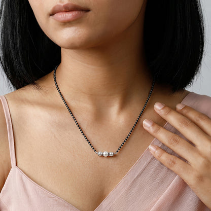 Silver Vihana Pearl Mangalsutra