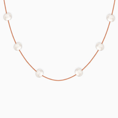 Rose Gold Splendid Pearl Necklace