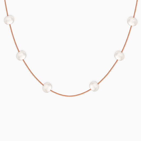 Rose Gold Splendid Pearl Necklace