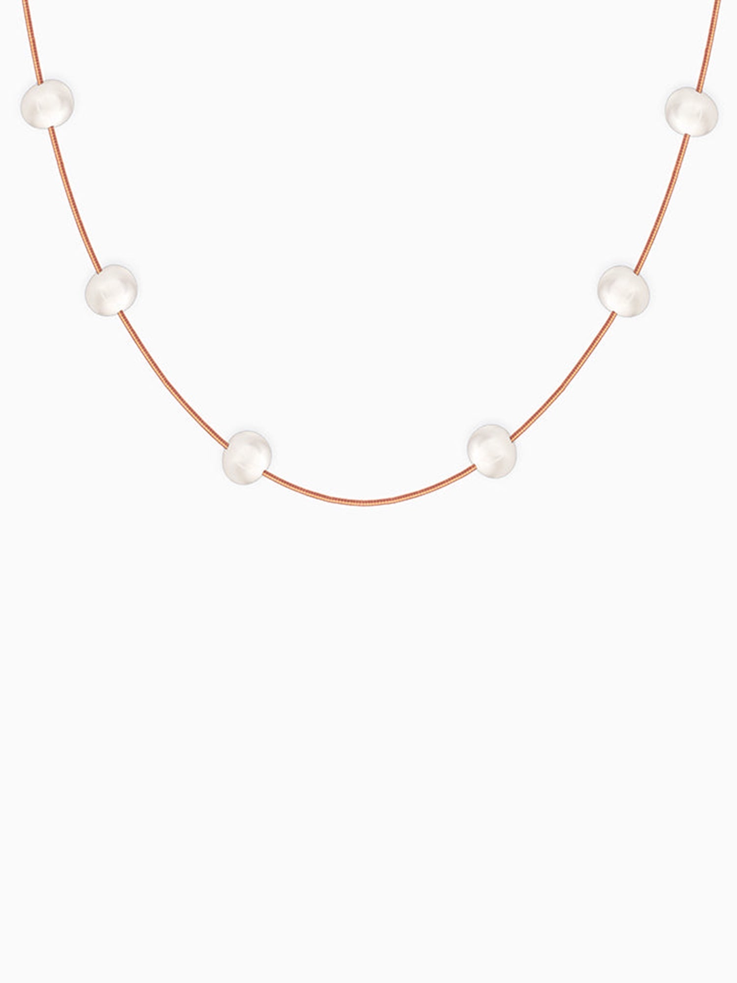 Rose Gold Splendid Pearl Necklace