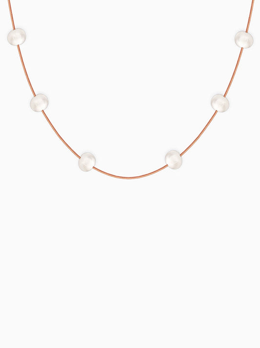 Rose Gold Splendid Pearl Necklace