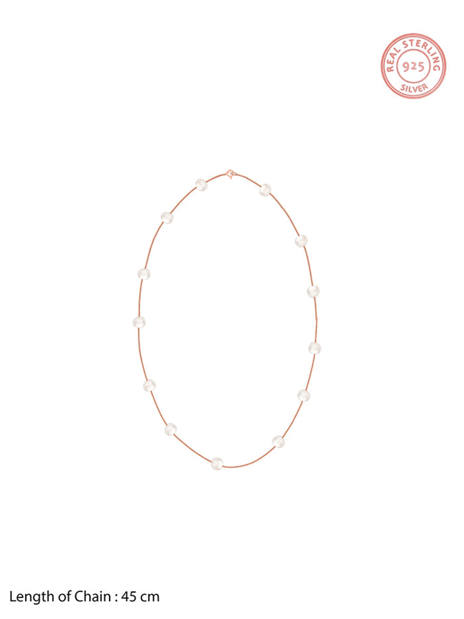 Rose Gold Splendid Pearl Necklace