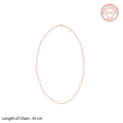 Rose Gold Splendid Pearl Necklace