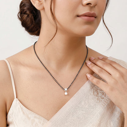 Silver Aadhira Pearl Mangalsutra
