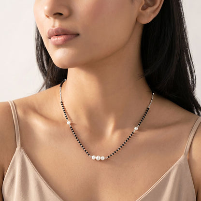 Silver Tarunima Pearl Mangalsutra