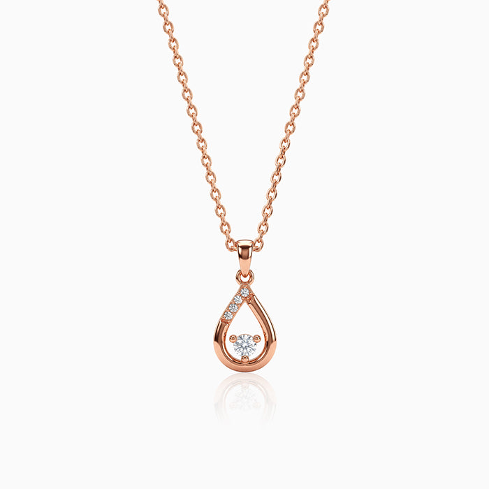 Rose Gold Calviera Pendant With Link Chain
